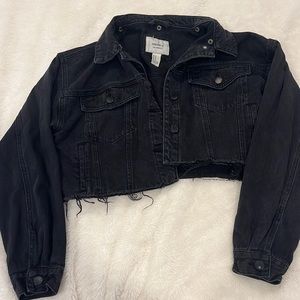 Black jean jacket worn once